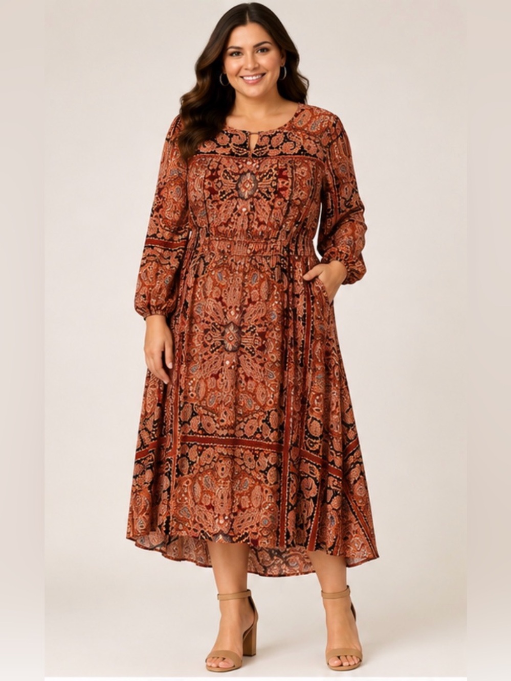 Nurture by Lamaze Boho Print Midi Dress – Size MED – NWT